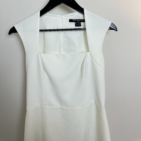 FRENCH CONNECTION Ruth Whisper A-Line Dress in Summer White Size US 6 - Picture 5 of 12